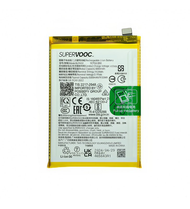 Batería BLPA59 5000mAh Oppo Reno 12 5G CPH2625 621035000108 Service Pack