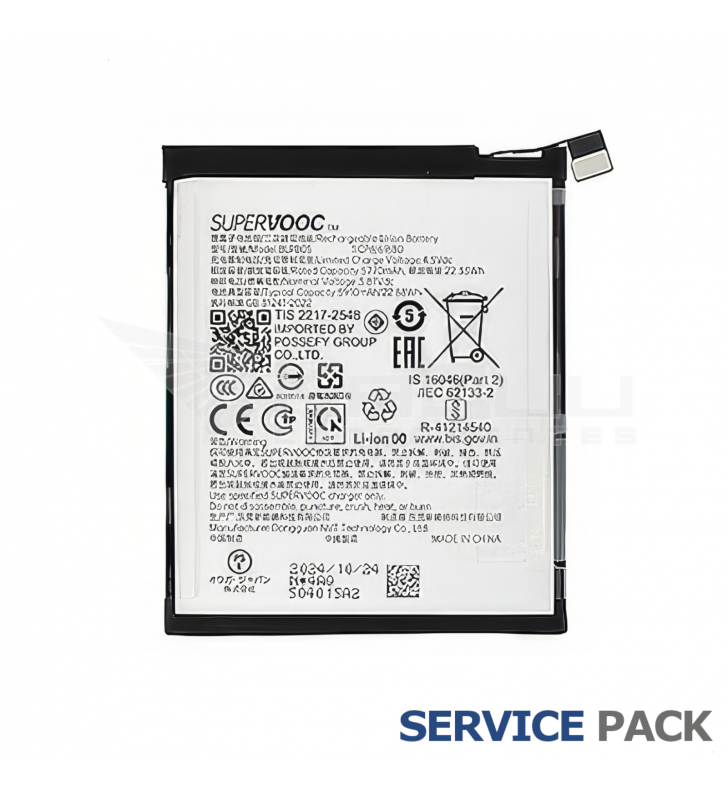 Batería BLPB05 5910mAh Oppo Find X8 Pro CPH2659 621035000172 621035000171 Service Pack