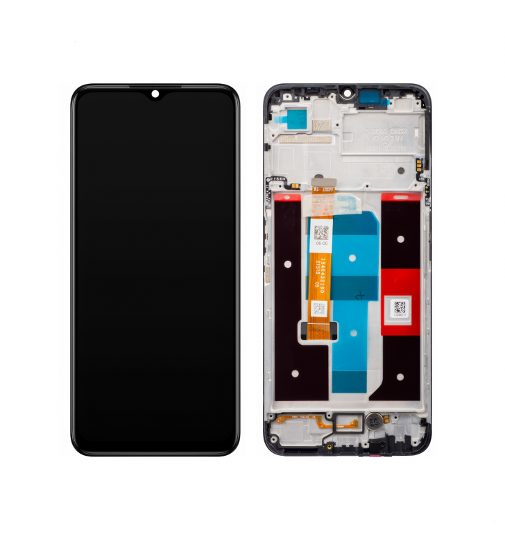 Pantalla Lcd Realme C35 RMX3511, Narzo 5A Prime RMX3516 Marco Negro 4130056 Service Pack