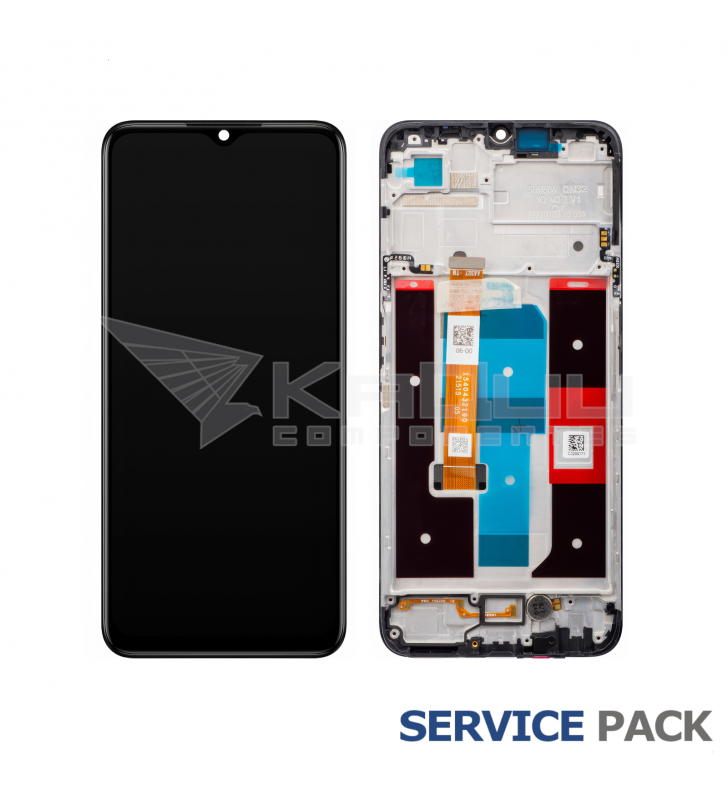 Pantalla Lcd Realme C35 RMX3511, Narzo 5A Prime RMX3516 Marco Negro 4130056 Service Pack