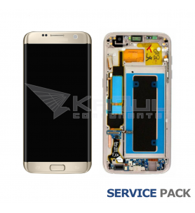 Pantalla Lcd Samsung Galaxy S7 Edge Marco Dorado G935F GH97-18533C Service Pack