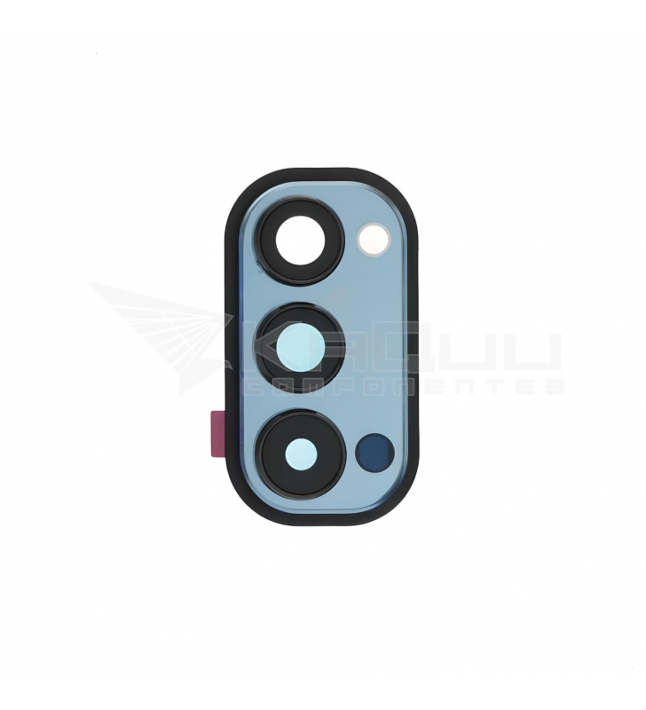 Embellecedor Cristal Cámara Lente para Oppo Reno 4 5G CPH2091 Azul