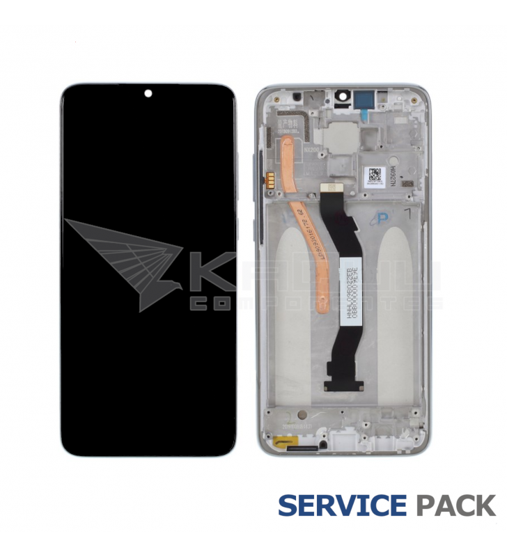Pantalla Lcd Xiaomi Redmi Note 8 Pro M1906G7 Marco Blanco 56000300G700 Service Pack