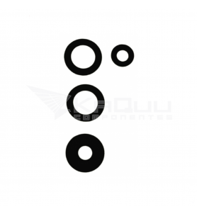 Set de 4 Cristal Cámara Lente para Oppo Find X3 Lite CPH2145 Negro