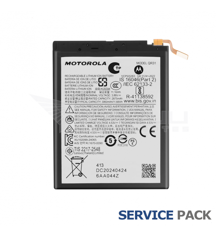 Batería Principal QR31 4200mAh Motorola Razr 50 XT2453 SB18E12803 SB18E19548 Service Pack