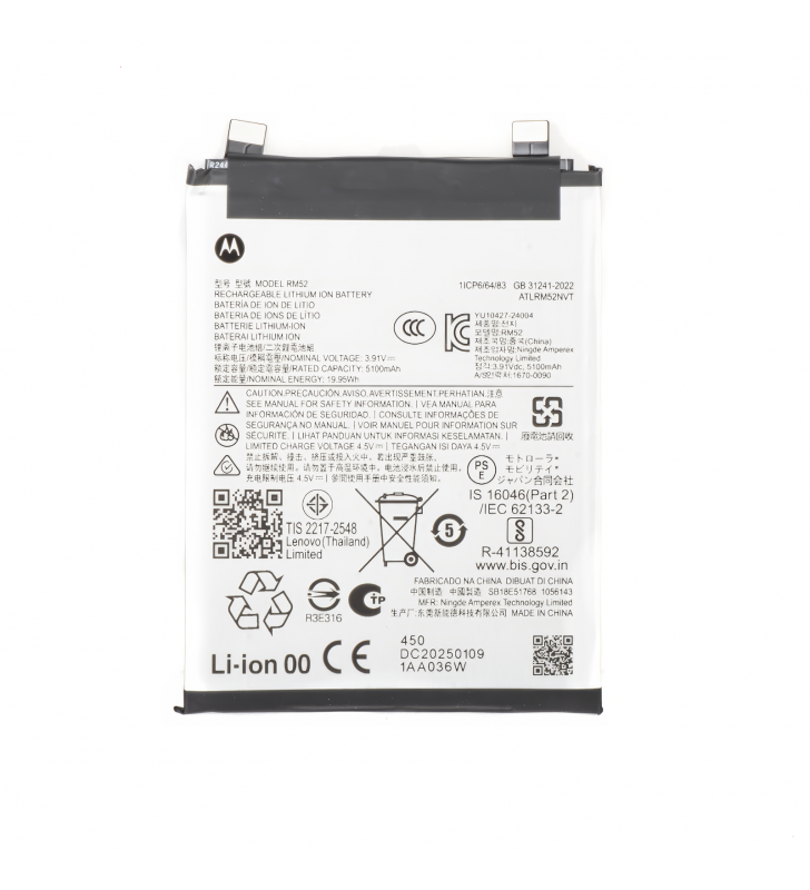 Batería RM52 5100mAh Motorola Edge 60 XT2505-1 SB18E51768 SB18E51769  Service Pack