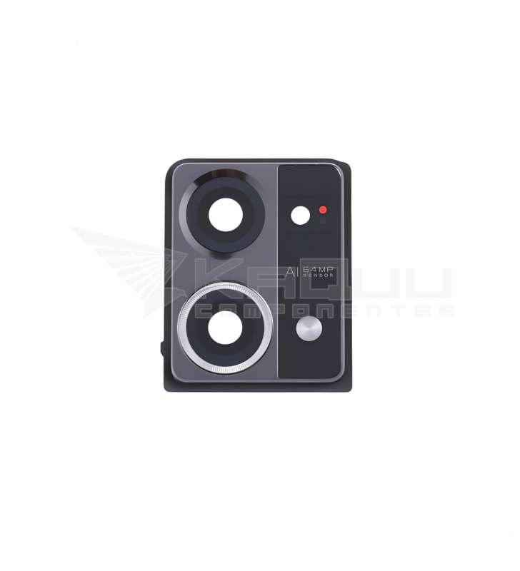 Embellecedor Cristal Cámara Lente para Oppo Reno 7 CPH2363 Negro