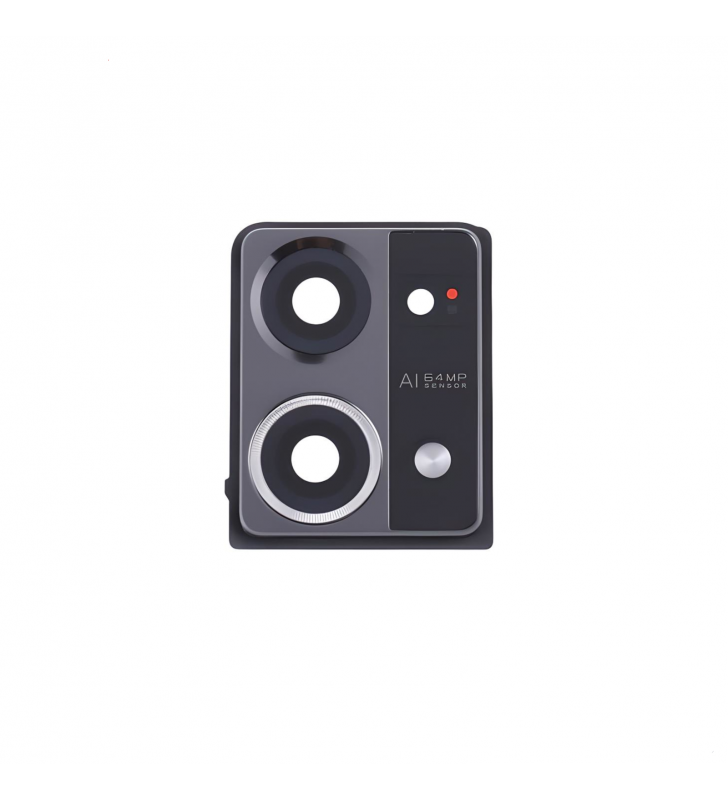 Embellecedor Cristal Cámara Lente para Oppo Reno 7 CPH2363 Negro