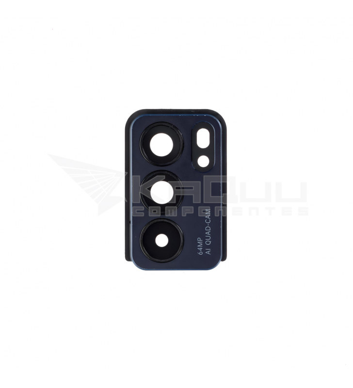 Embellecedor Cristal Cámara Lente para Oppo Reno 6 Pro 5G CPH2249 Negro