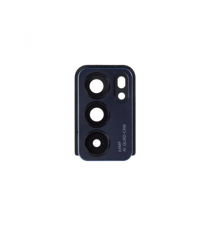 Embellecedor Cristal Cámara Lente para Oppo Reno 6 Pro 5G CPH2249 Negro