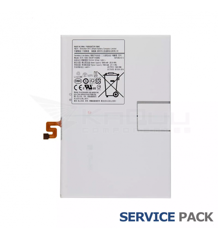 Batería EB-BT725ABU Samsung Galaxy Tab S5E, Tab S6, Tab S6 Lite T720 T860 P613 GH82-20770A 7040maH Service Pack Usado