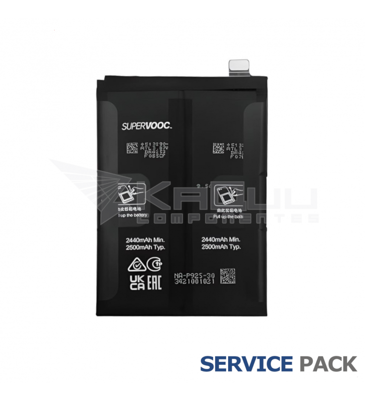 Batería BLP925 2500mAh OnePlus Nord 3 CPH2491 1031100067 Service Pack