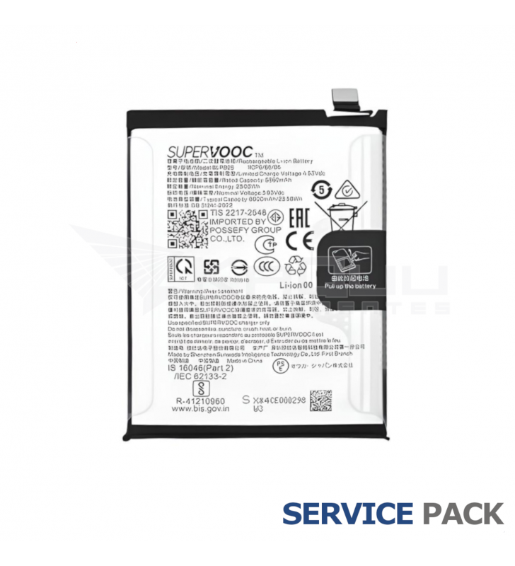 Batería BLPB25 6000mAh OnePlus 13R CPH2645 621035000188 Service Pack