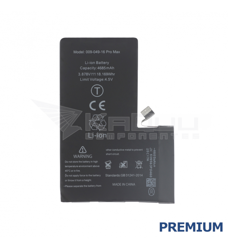 Batería 4685mAh para iPhone 16 Pro Max A3296 Premium