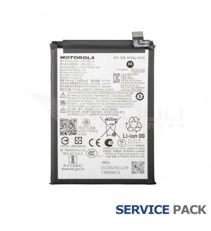 Batería RW50 5000mAh Motorola Moto G75 SB18E36915 SB18E36916 Service Pack