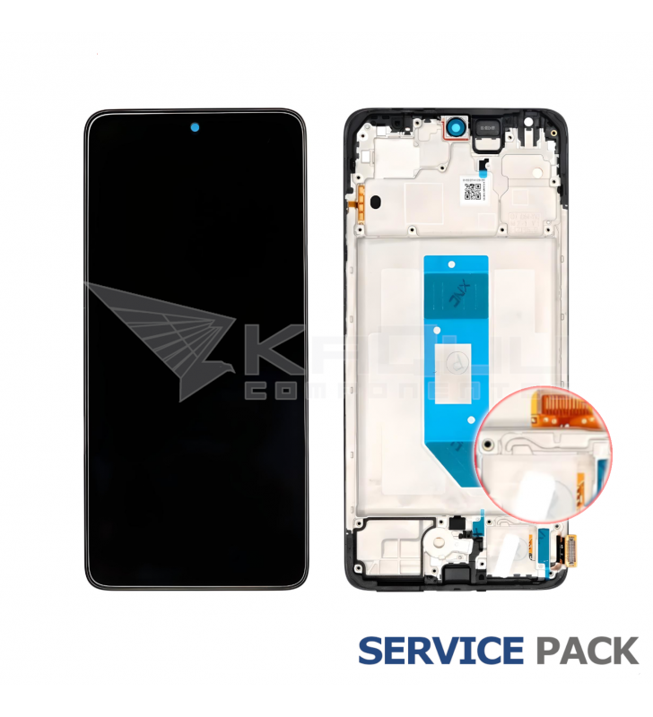 Pantalla Lcd Xiaomi Redmi Note 14 4G 24117RN76G Marco Negro 560001000O700 Service Pack Versión Global