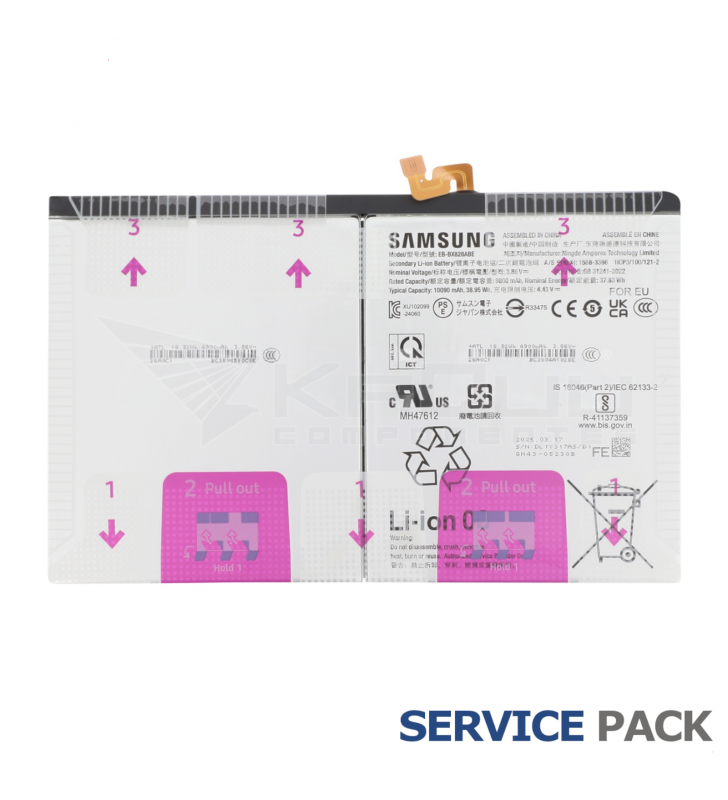 Batería 10090mAh Samsung Galaxy Tab S10 FE Plus X620 GH82-37171A Service Pack