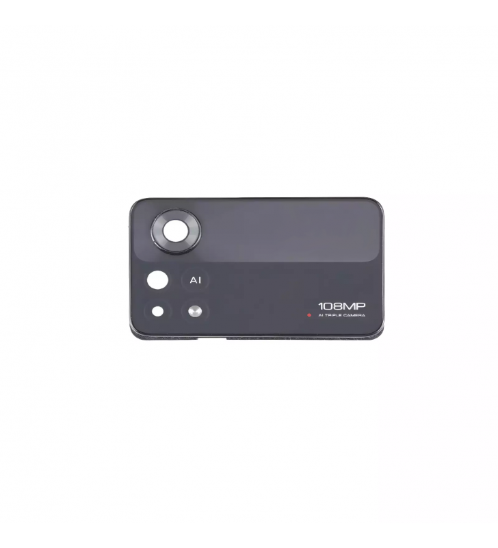 Embellecedor Cristal Cámara Lente para Xiaomi Poco X4 Pro 2201116PG Negro