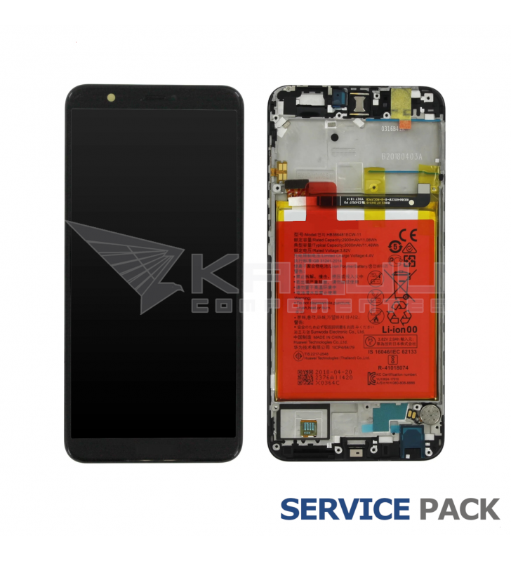 Pantalla Lcd Huawei P Smart FIG-L31 Marco Negro con Batería 02351SVJ Service Pack