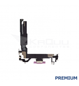 Flex Conector Carga para iPhone 16 A3287 Rosa Premium