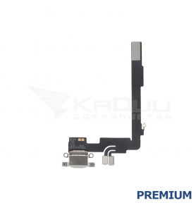 Flex Conector Carga para iPhone 16 Pro Max A3296 Blanco Premium