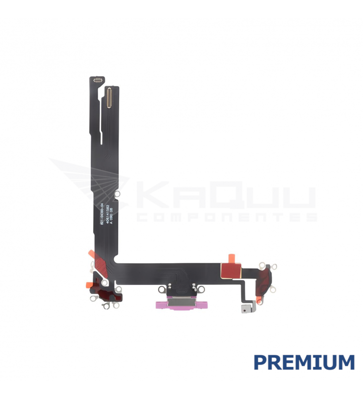 Flex Conector Carga para iPhone 16 Plus A3290 Rosa Premium