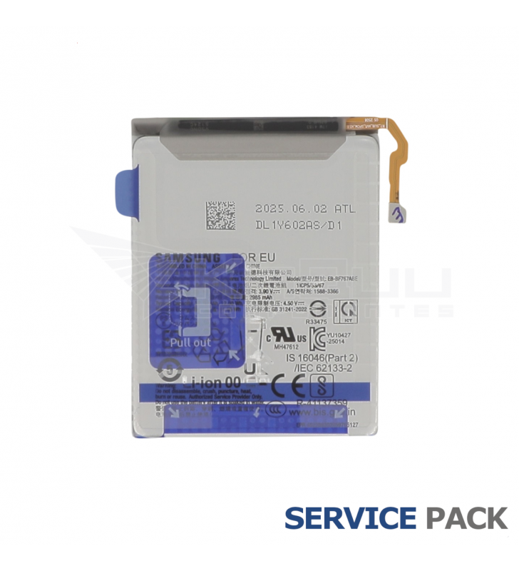 Batería Secundaria 2985mAh EB-BF767ABE Samsung Galaxy Z Flip7 F766B GH82-37583A Service Pack