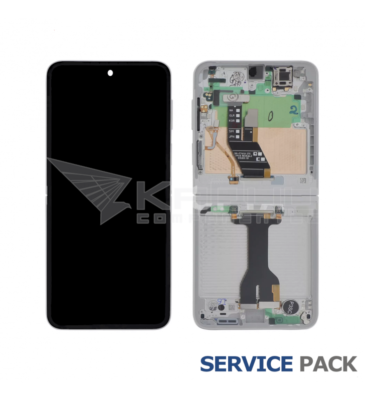 Pantalla Lcd Samsung Galaxy Z Flip7 FE F761B Marco Blanco GH82-37734B Service Pack