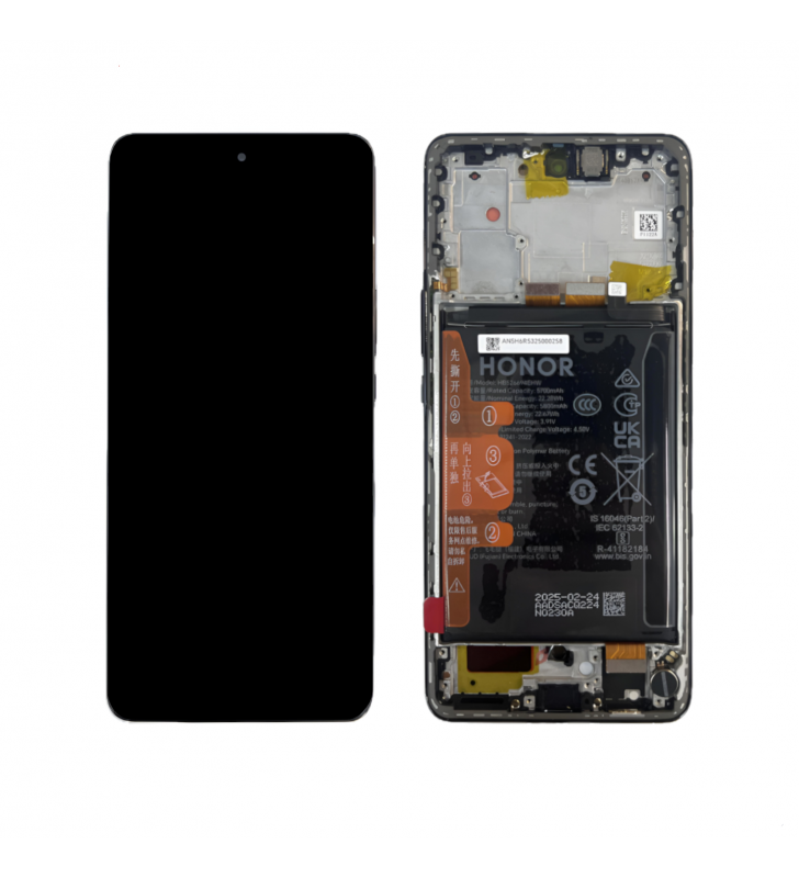 Pantalla Lcd Honor X50 ALI-AN00 Marco Negro con Batería 0235AGJG Service Pack