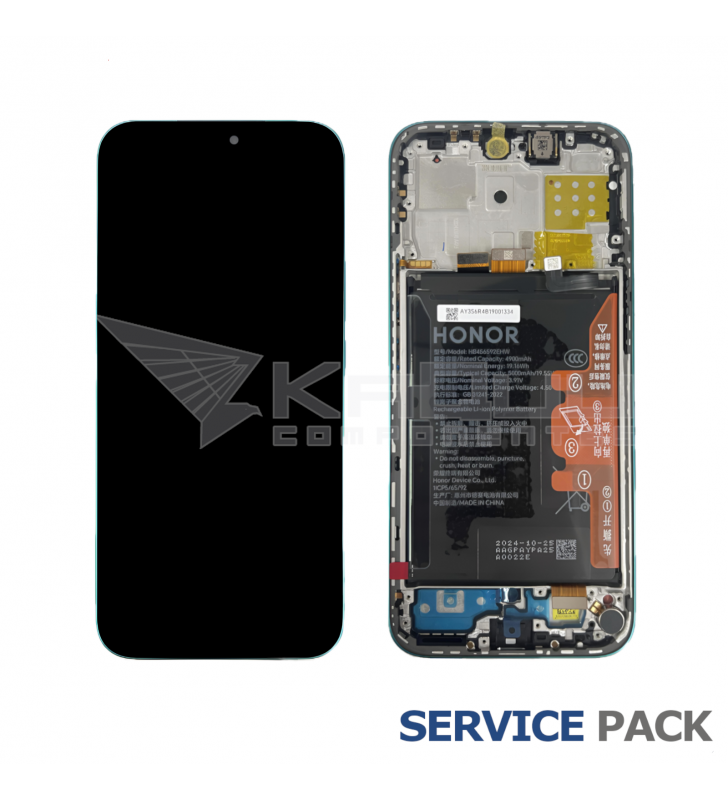 Pantalla Lcd Honor X8C ABR-LX1 Marco Verde con Batería 0235AMXQ Service Pack