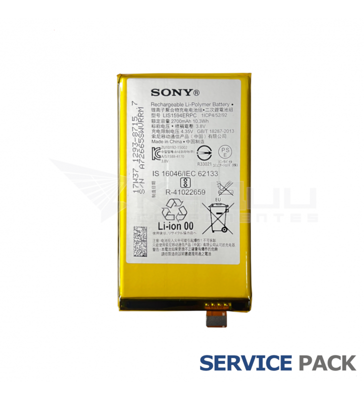 Batería LIS1594ERPC 2700mAh Sony Xperia Z5 Compact E5803 U50036707 Service Pack