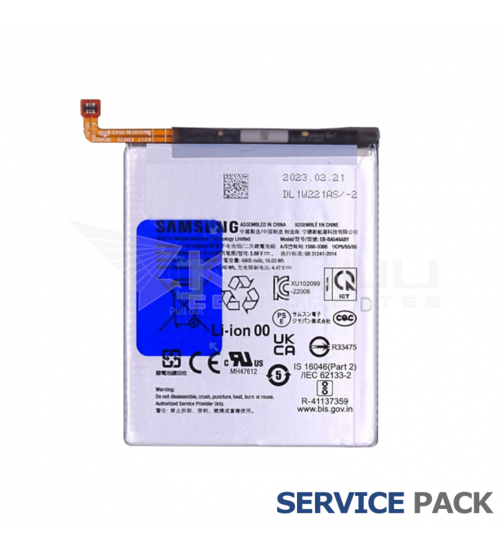 Batería EB-BA546ABY Samsung Galaxy A25 5G A256B, A34 A346B, A35 A356B, A54 A546B, A55 A556B GH82-31204A Service Pack Usado