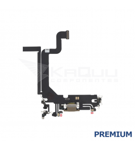 Flex Conector Carga iPhone 14 Pro Max Dorado A2894 A2651 Premium