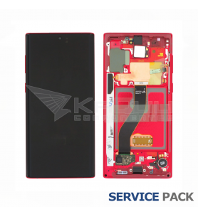 Pantalla Lcd Samsung Galaxy Note 10 N970 Marco Rojo GH82-20817E Service Pack