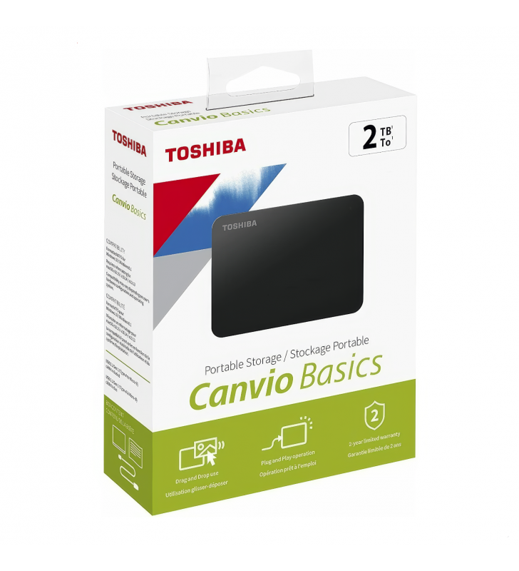 Disco Duro Externo Toshiba 2TB Canvio Basics 2.5 USB 3.2