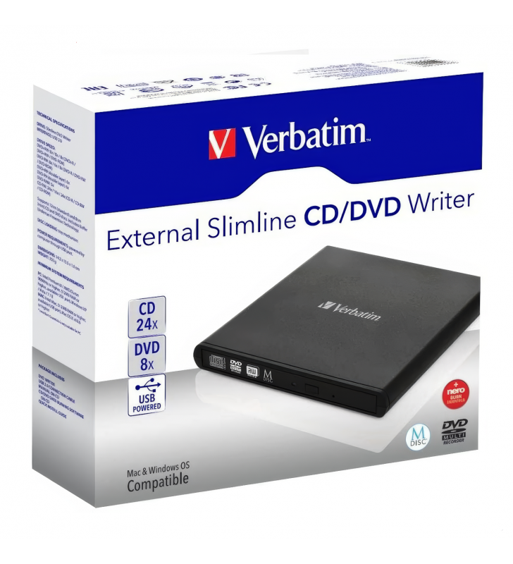 Grabadora Externa CD DVD Verbatim