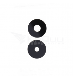 Set de 2 Cristal Cámara Lente para Realme C33 RMX3624 Negro