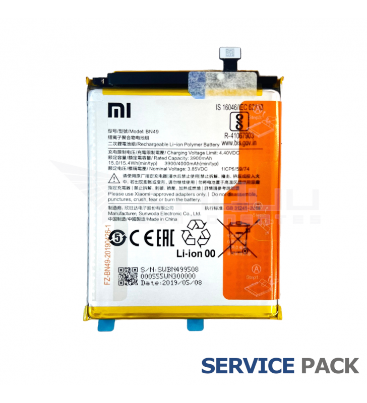 Batería BN49 4000mAh Xiaomi Redmi 7A 46BN49W02093 Service Pack