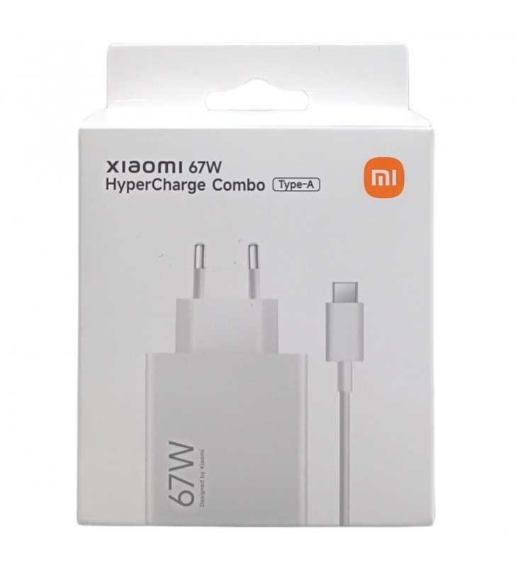 Cargador Xiaomi BHR9465EU con Cable USB-C 1m 67W Carga Rápida Blanco