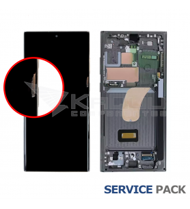Pantalla Lcd Samsung Galaxy S23 Ultra S918B Marco Verde GH82-30466C GH82-30465C Service Pack Usado Pequeña Marca