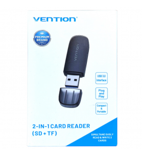 Lector de Tarjetas Externo Vention SD MicroSD USB 3.0