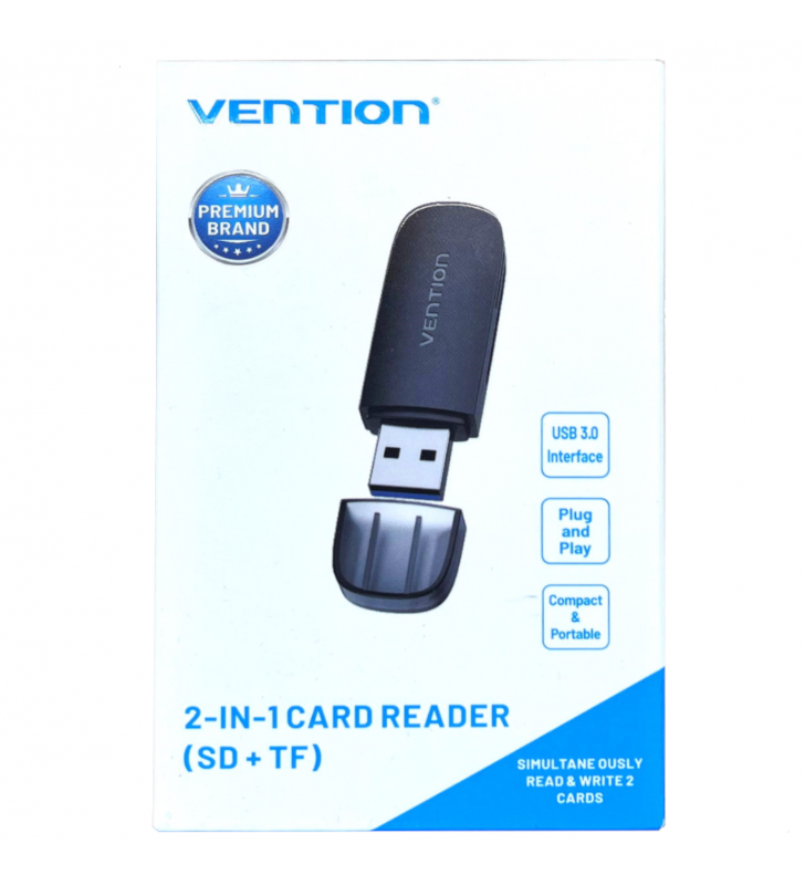 Lector de Tarjetas Externo Vention SD MicroSD USB 3.0
