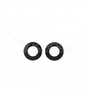 Set de 2 Cristal Cámara Lente para Oppo Find X5 Lite CPH2371 Negro