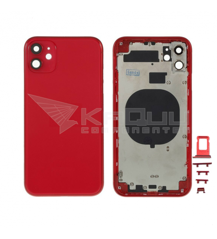 Chasis Carcasa Marco y Tapa para iPhone 11 A2111 Rojo