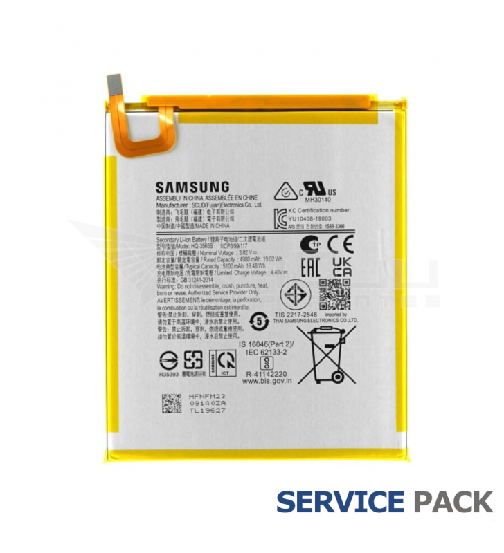 Batería HQ-3565S 5100mAh Samsung Galaxy Tab A9 X110 X115 GH81-24281A Service Pack