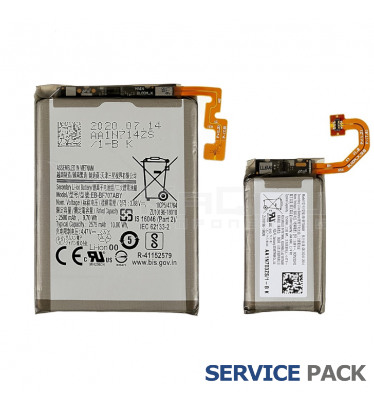 Batería EB-BF707ABY EB-BF708ABY Samsung Galaxy Z Flip 5G F707B GH82-23867A Service Pack Usado
