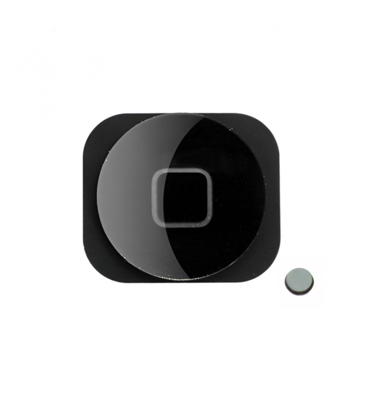 Boton Home / Flex / Chapa Metal / Membrana / Espaciador para Iphone 5 / 5G Negro