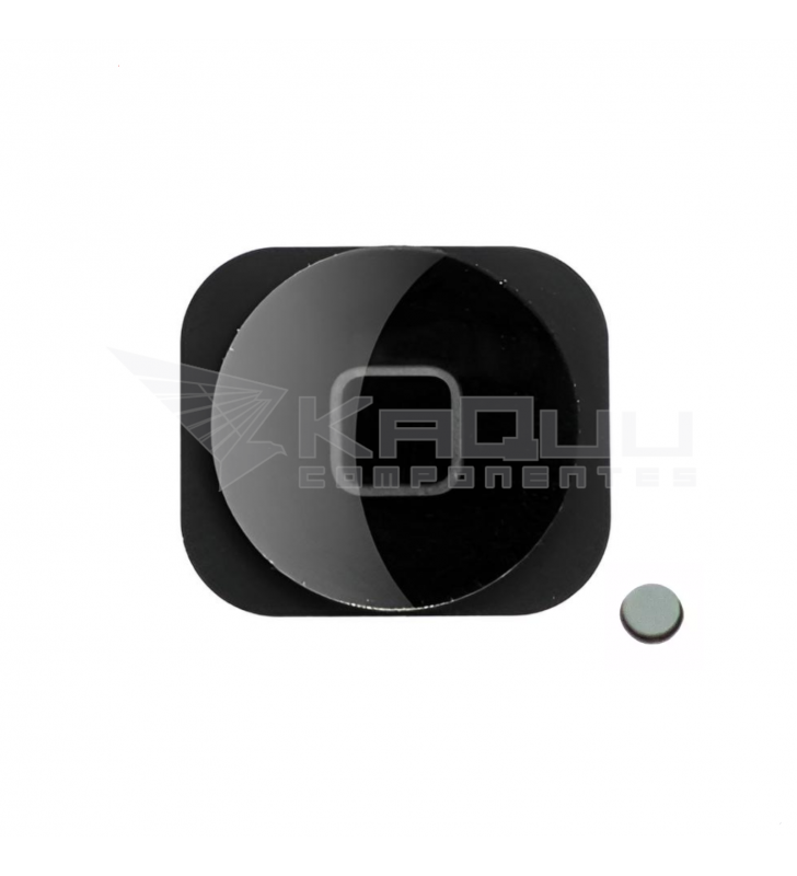 Boton Home / Flex / Chapa Metal / Membrana / Espaciador para Iphone 5 / 5G Negro