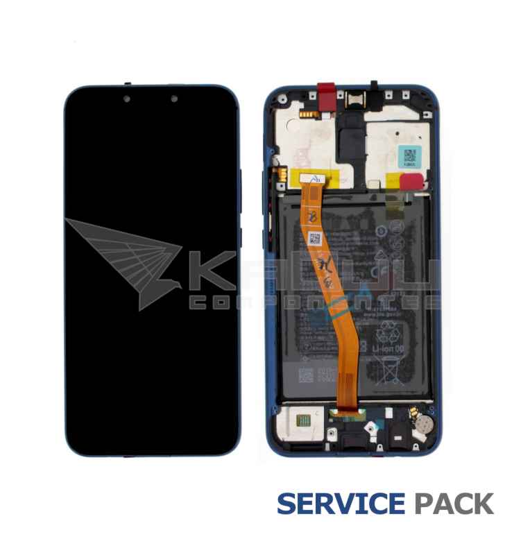 Pantalla Lcd Huawei Mate 20 Lite SNE-LX1 Marco Azul con Batería 02352DKM Service Pack