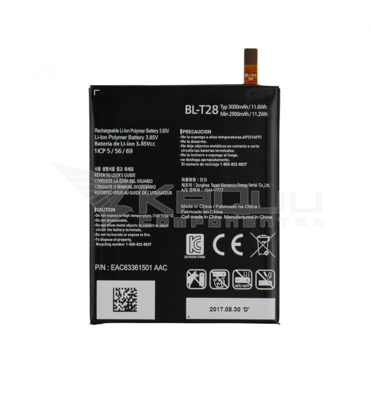 Batería BL-T28 3000mAh para Lg Q8 2017 H970